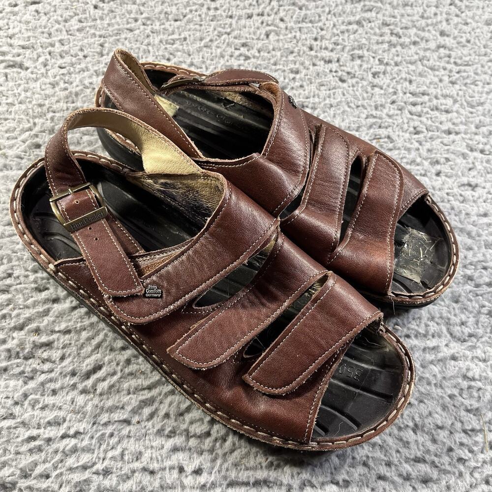 Finn Comfort Baltrum Brown Leather Orthopedic Sandals Men's Size 41 / US 8-8.5